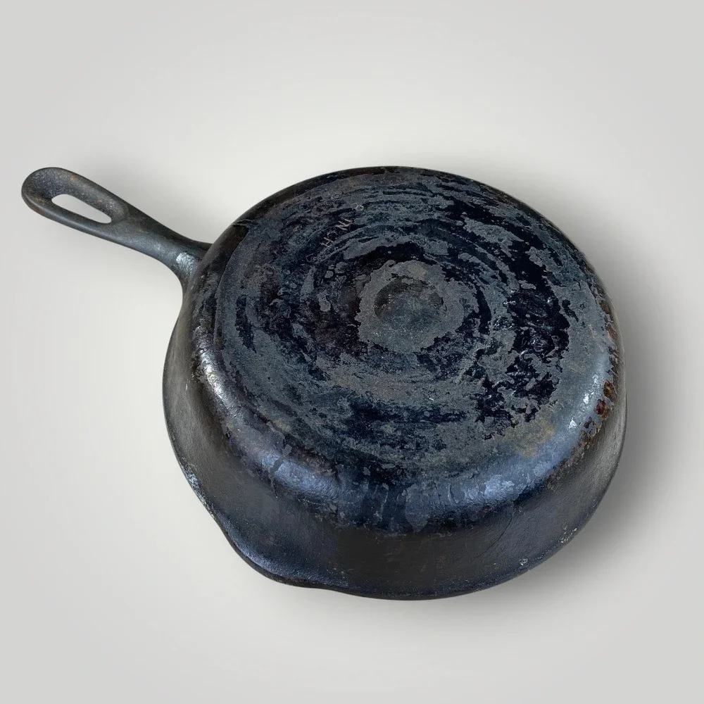 Wagner Ware No 5 Cast‎ Iron Skillet 8 Inch USA Slight Wobble AS IS Pan